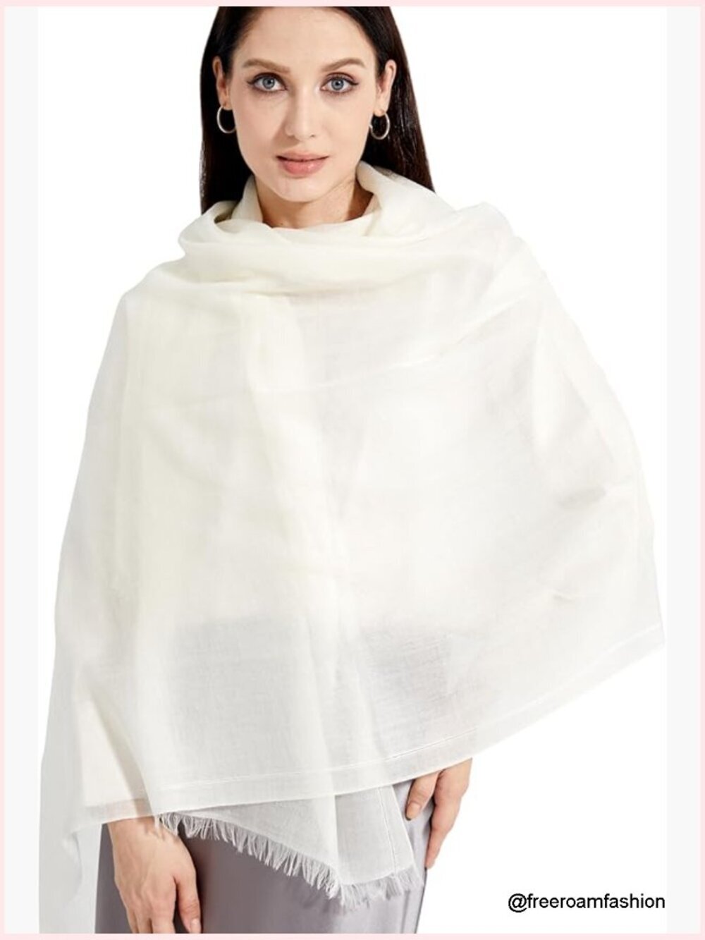 Cashmere Wrap Shawl Lightweight Travel Stole Extra Large 75x35